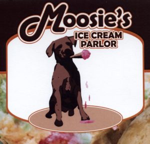 Moosie's ice cream and coffee parlor Logo, medford wi
