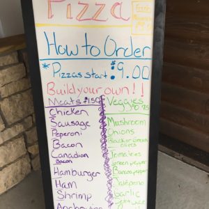 Moosies Pizza Order Board