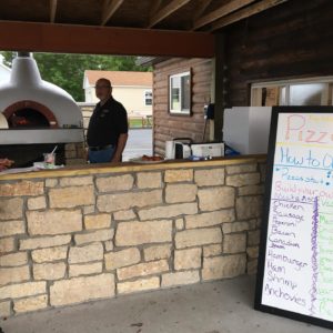 Gary Jensen by Pizza Oven